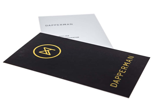 dapperman clothing Business Card Design Example - Print Peppermint
