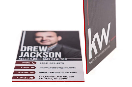 drew keller williams realtor Business Card Design Example - Print Peppermint
