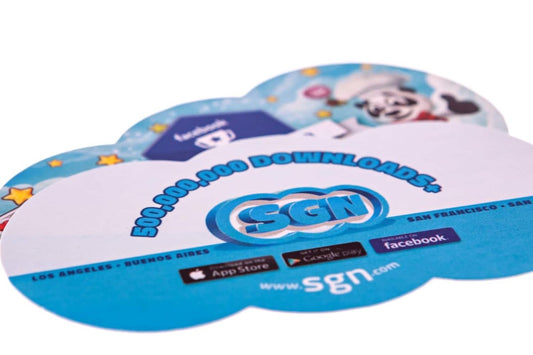 Jam City (formerly SGN) Video Game Developer Cloud-Shaped Business Card Business Card Design Example - Print Peppermint