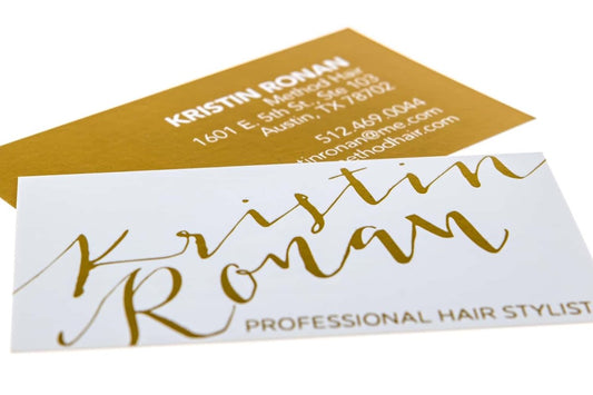 kristin ronan hair stylist Business Card Design Example - Print Peppermint