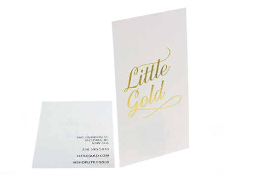 little gold shop Business Card Design Example - Print Peppermint
