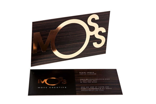 moss creative agency Business Card Design Example - Print Peppermint