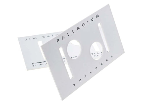 Palladium Builders Business Card Design Example - Print Peppermint