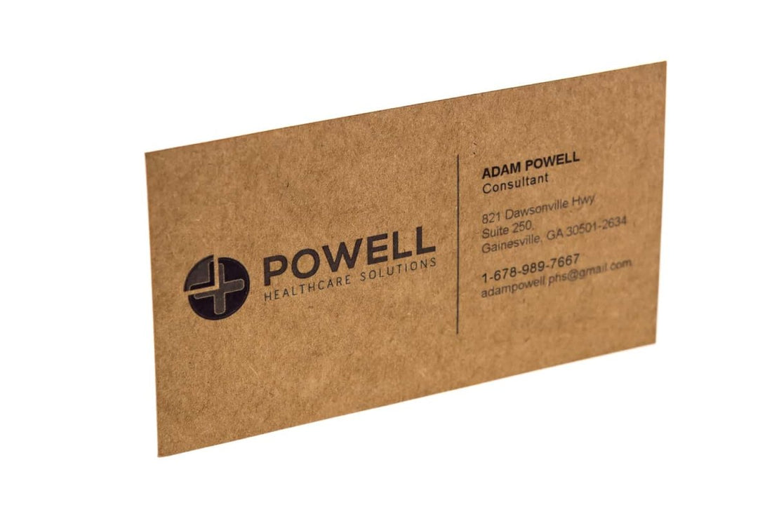 Powell Healthcare Solutions Business Card Design Example - Print Peppermint