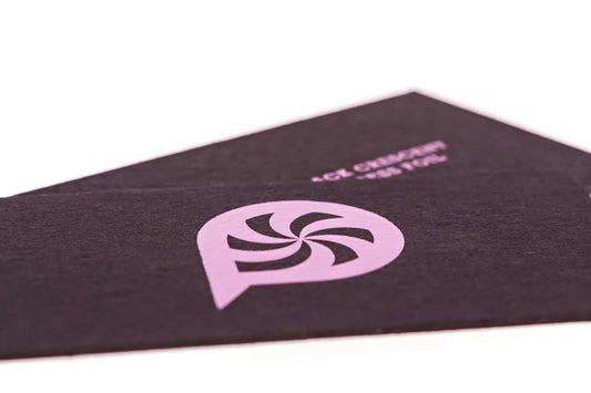 Print Peppermint Black Letterpress Sample Business Card Design Example - Print Peppermint