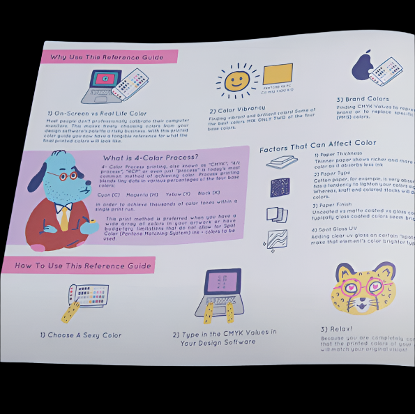 print - 4-Color Process Color Reference Guide Book - Print Peppermint - custom