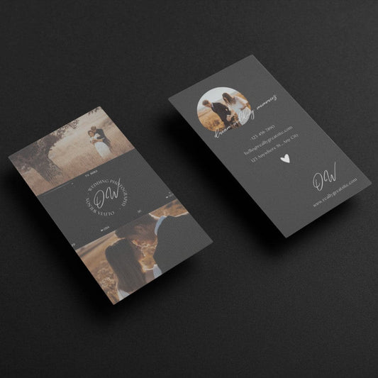 print - Modern Professional Aesthetic Circle Logo Wedding Photography Business Card - Print Peppermint - custom