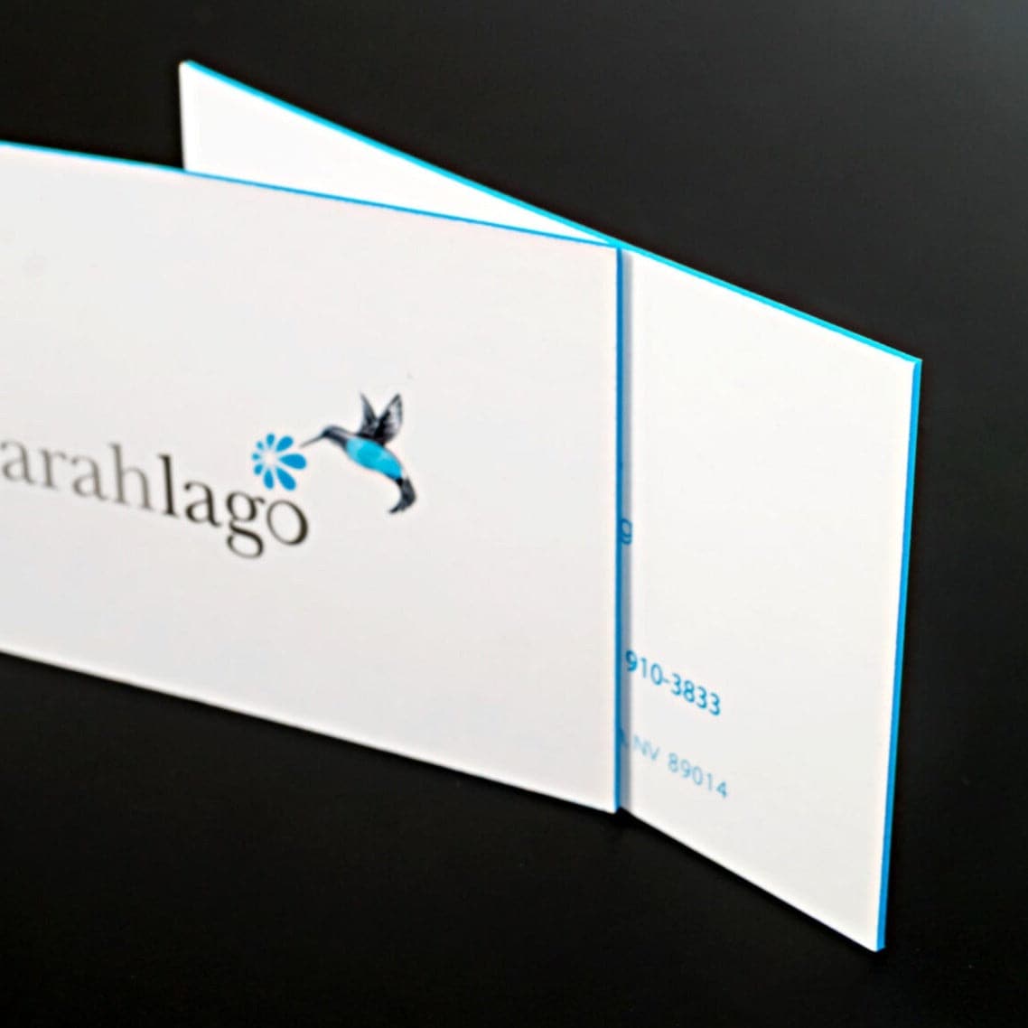 print - Painted Edge Business Cards - Print Peppermint - custom