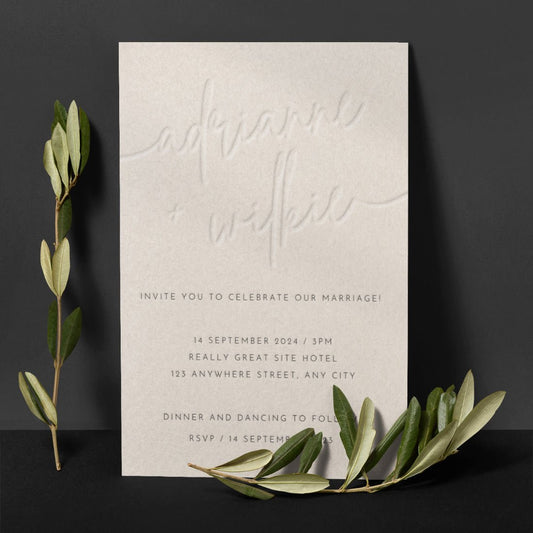 print - Wedding Invitation Design Service - Print Peppermint - custom