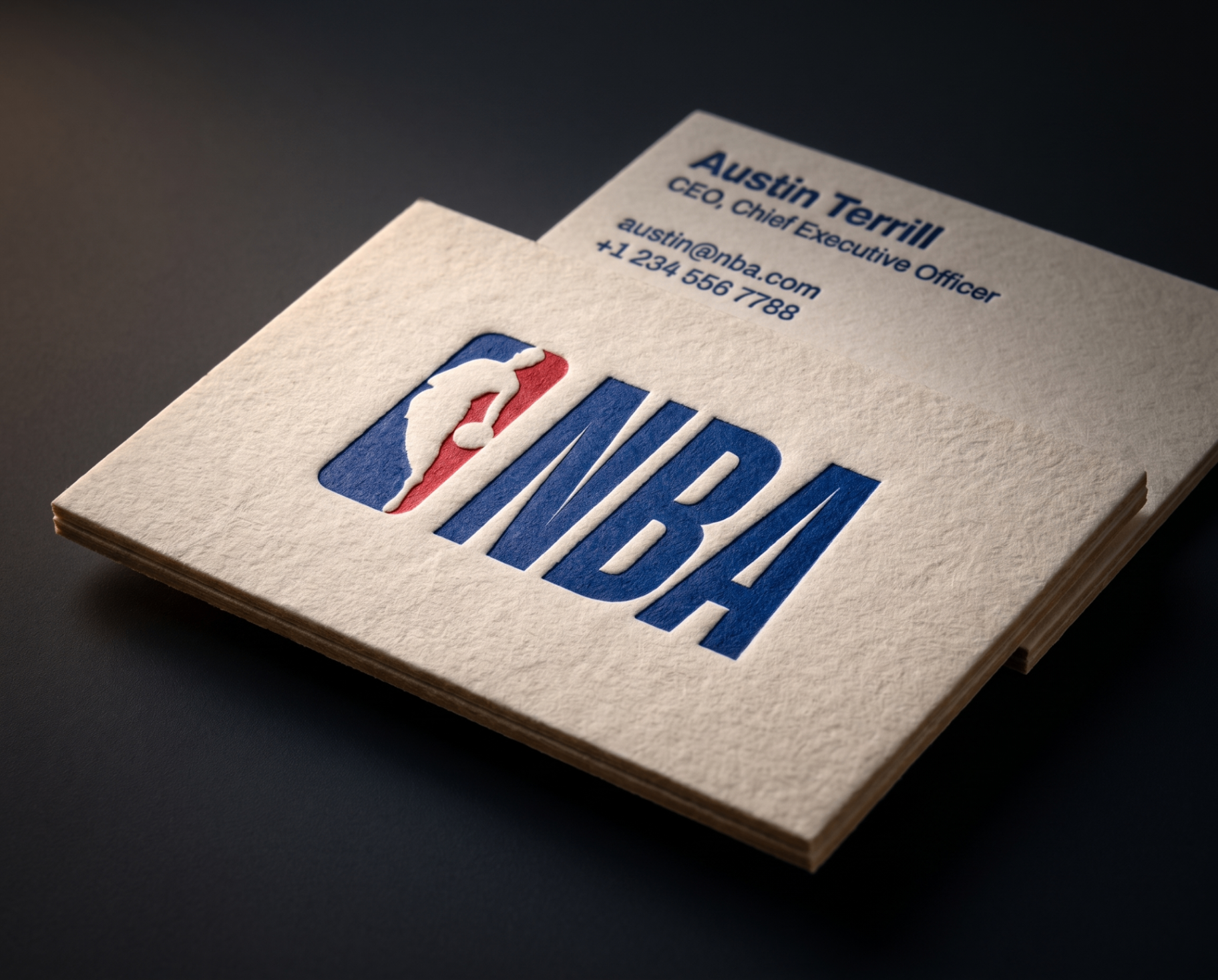 NBA · letterpress cards — Deep-impression letterpress on cotton