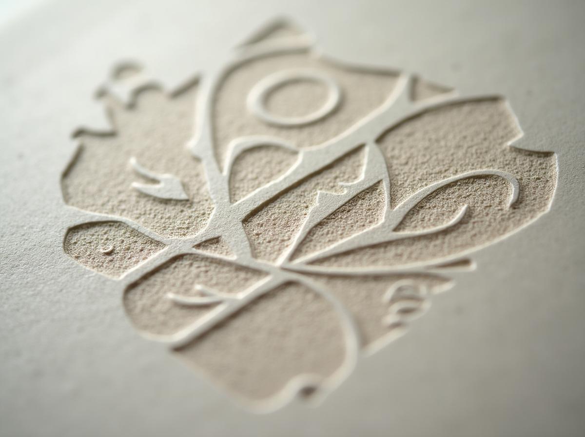 Deboss print finish