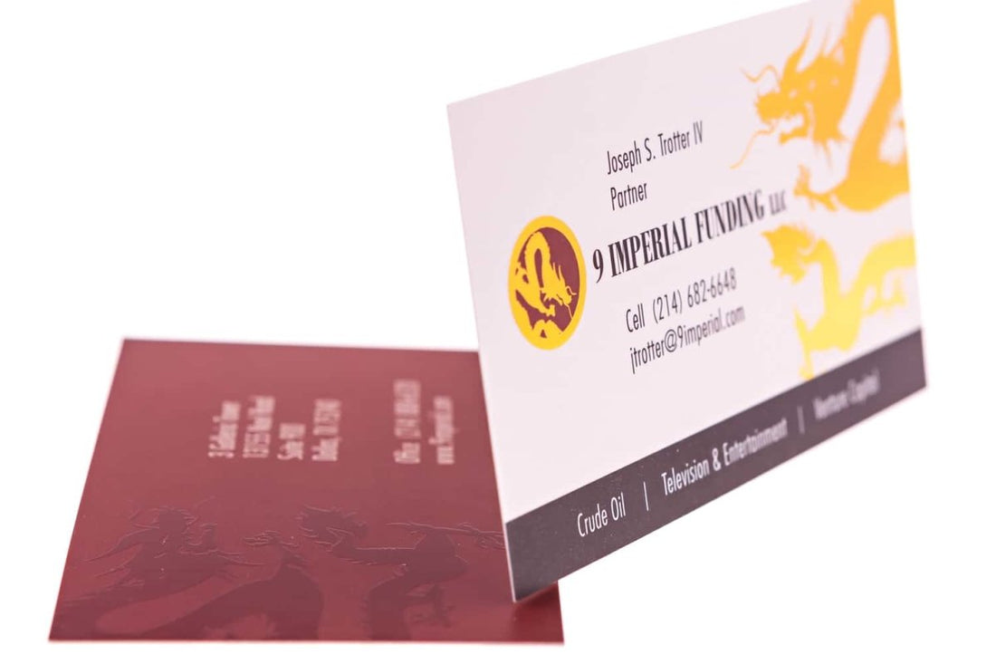 9 Beispiel für das Design einer imperialen Finanzierung für Visitenkarten - Print Peppermint