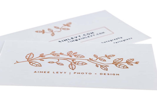 aimee levy photo design Business Card Design Example - Print Peppermint