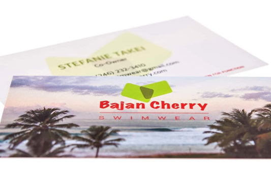 bajan cherry swimwear retail clothing Business Card Design Example - Print Peppermint