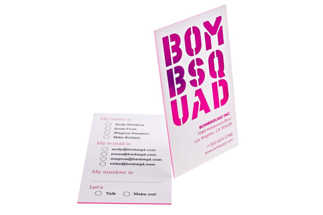 Bombenkommando Visitenkarten-Designbeispiel - Print Peppermint