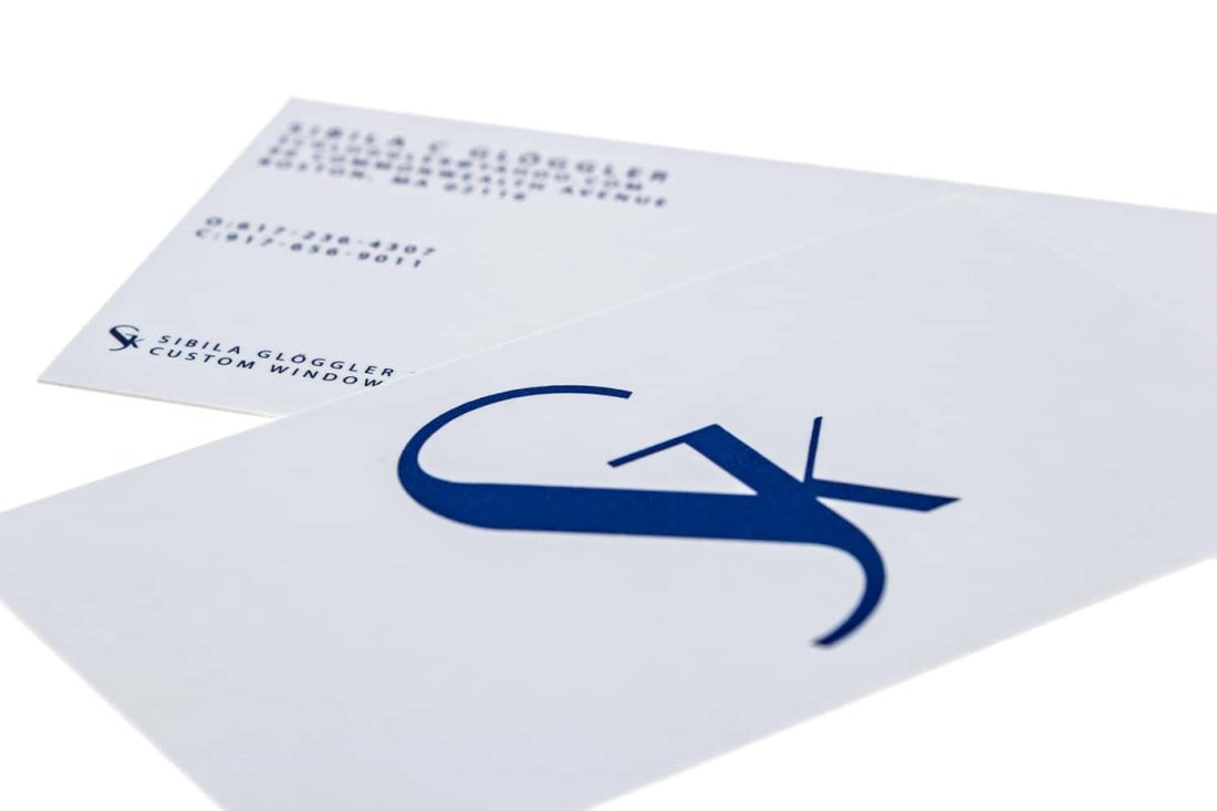 Classy Cards For Classy Window Treatments - Sibila Glöggler Korb & Co Business Card Design Example - Print Peppermint