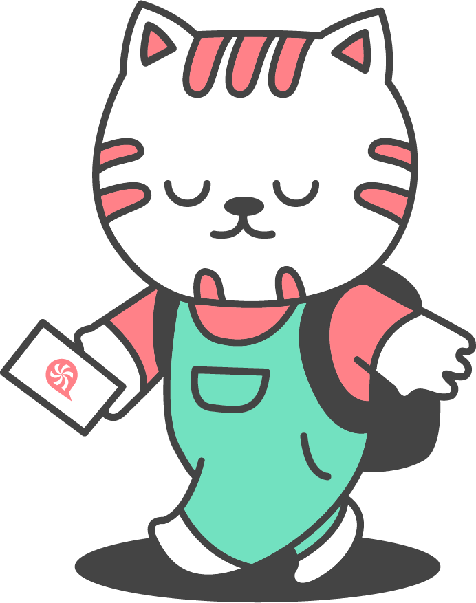 Cute New Mascot Peppermint Cat - Print Peppermint