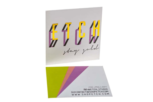 etch studio shop Business Card Design Example - Print Peppermint