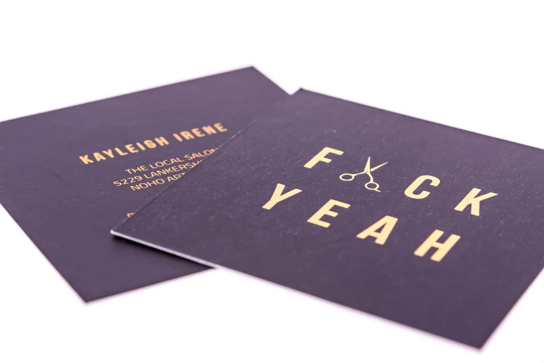 fuck yeah hair sal Business Card Design Example - Print Peppermint