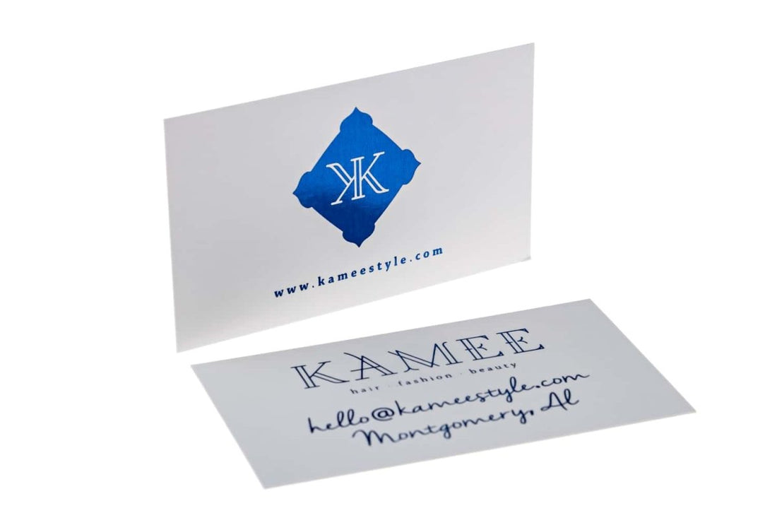 kamee style hair fashion beauty Business Card Design Example - Print Peppermint