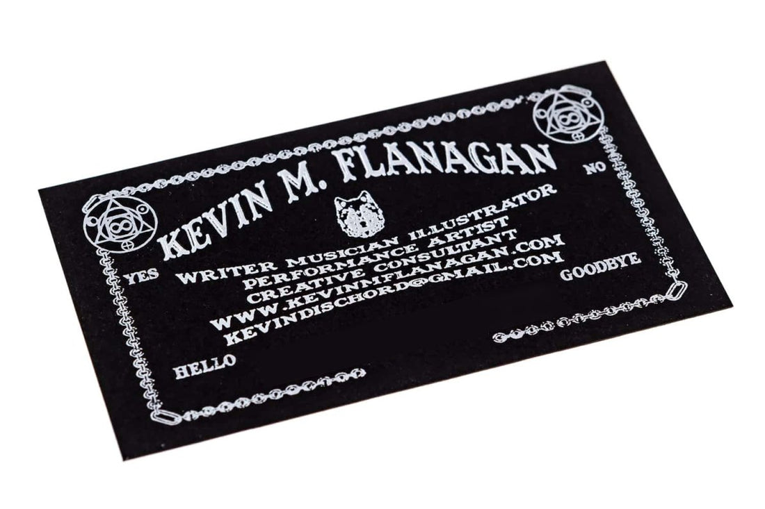 kevin flanagan artist musician illustrator Business Card Design Example - Print Peppermint