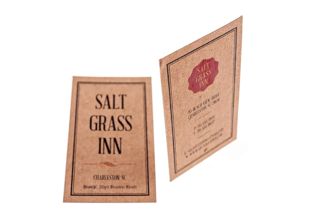 Krafty Down Home Feel For Salt Grass Inn's New Business Card Business Card Design Example - Print Peppermint