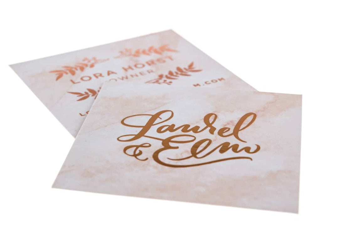 laurel and elm wedding planner Business Card Design Example - Print Peppermint