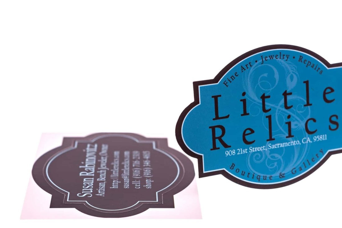 kleine Relikte Antiquitäten Visitenkarten-Design-Beispiel - Print Peppermint