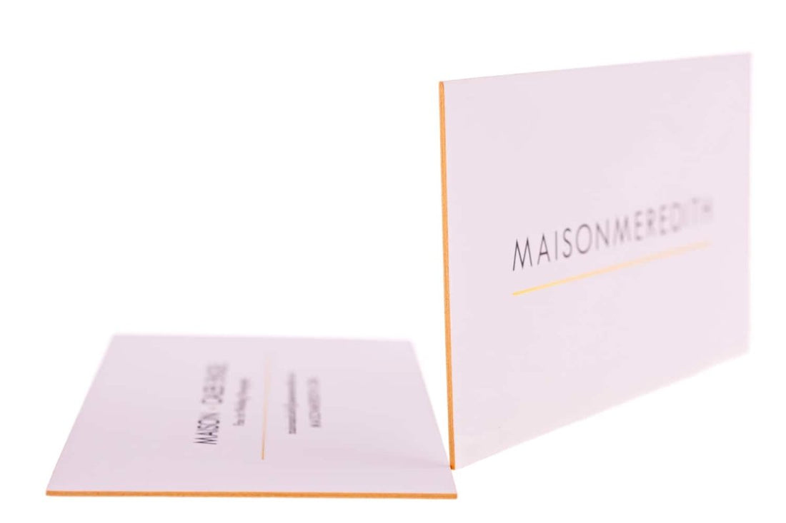 maison meridith designer Business Card Design Example - Print Peppermint