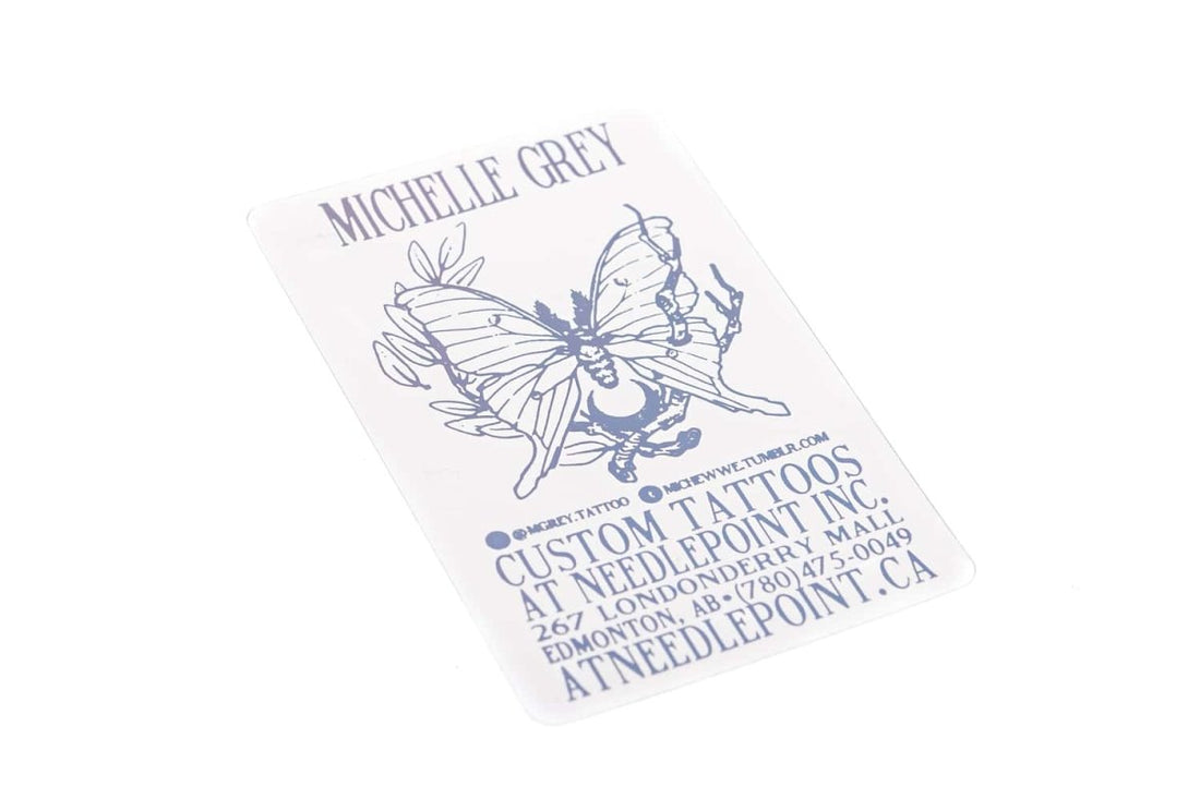 michele grey tattoos Business Card Design Example - Print Peppermint