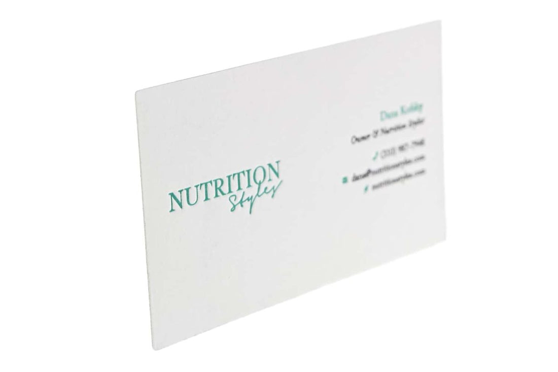 nutrition styles Business Card Design Example - Print Peppermint