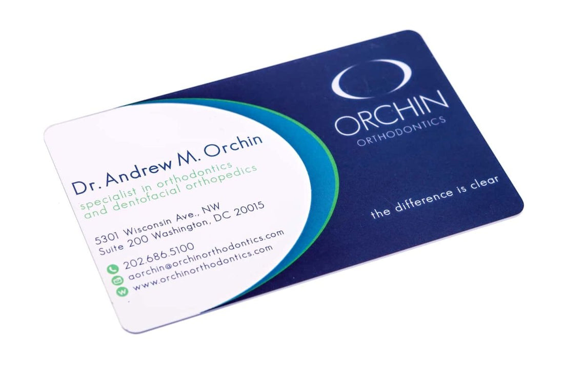 orchin orthodontics Business Card Design Example - Print Peppermint