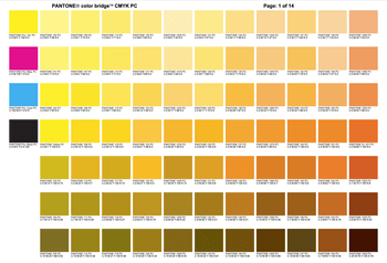 PANTONE® color bridge™ CMYK PC - Process Color Reference Chart Free Do ...