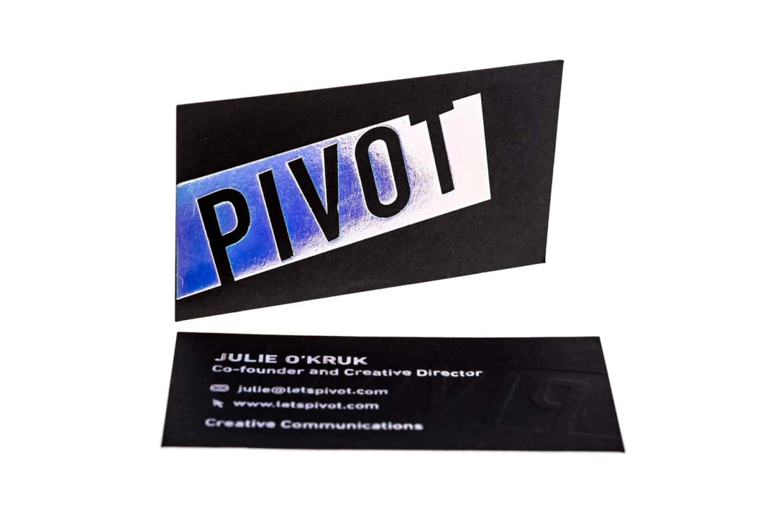 Pivot Marketing Pr Business Card Design Example - Print Peppermint