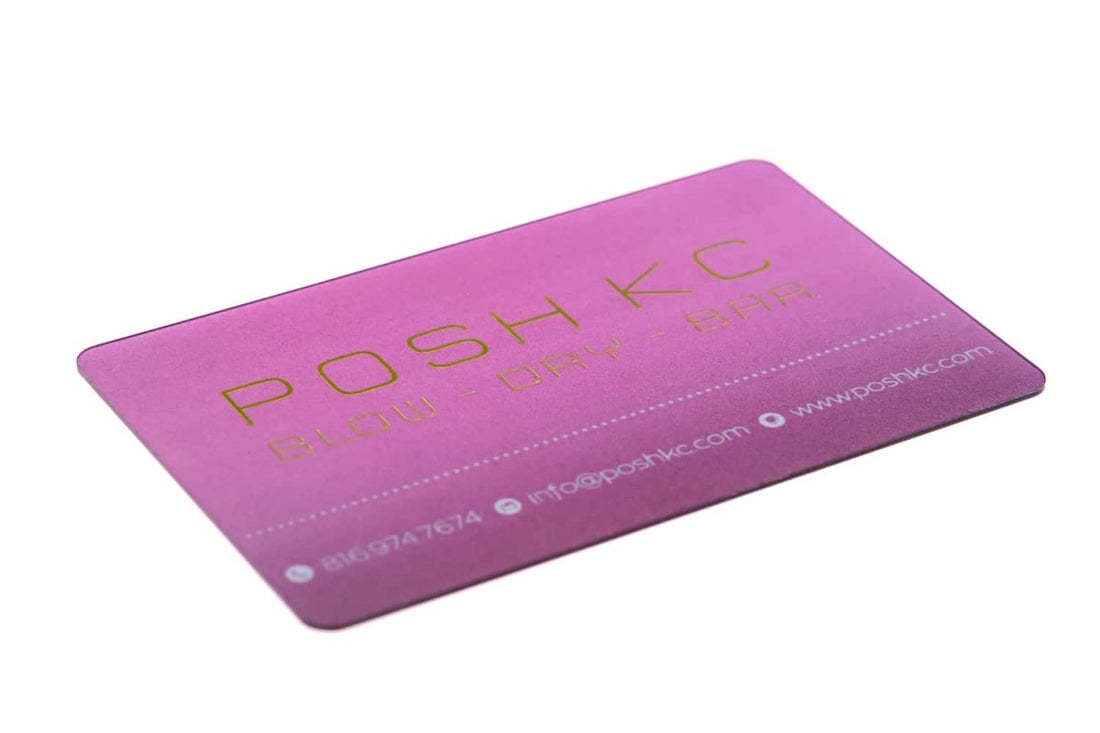 Posh Kc Blow Dry Bar Hair Salon Business Card Design Example - Print Peppermint