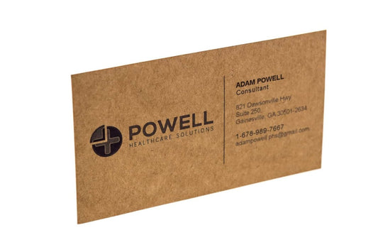 Powell Healthcare Solutions Business Card Design Example - Print Peppermint