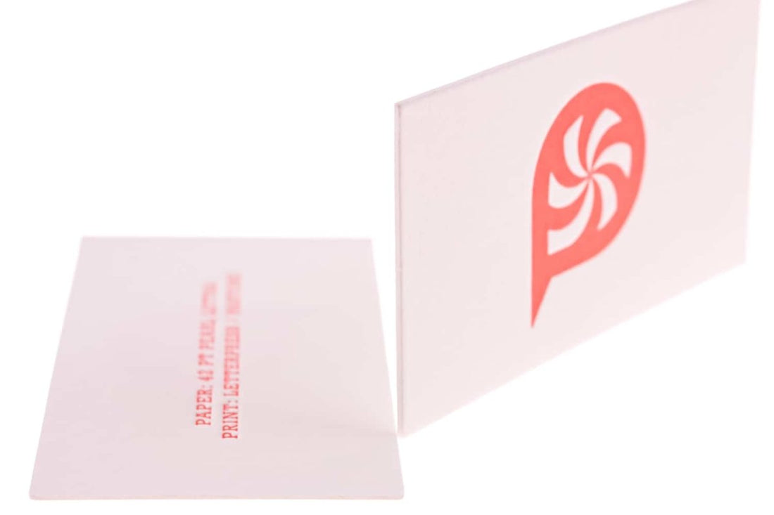 Print Peppermint Letterpress Business Card Design Example - Print Peppermint