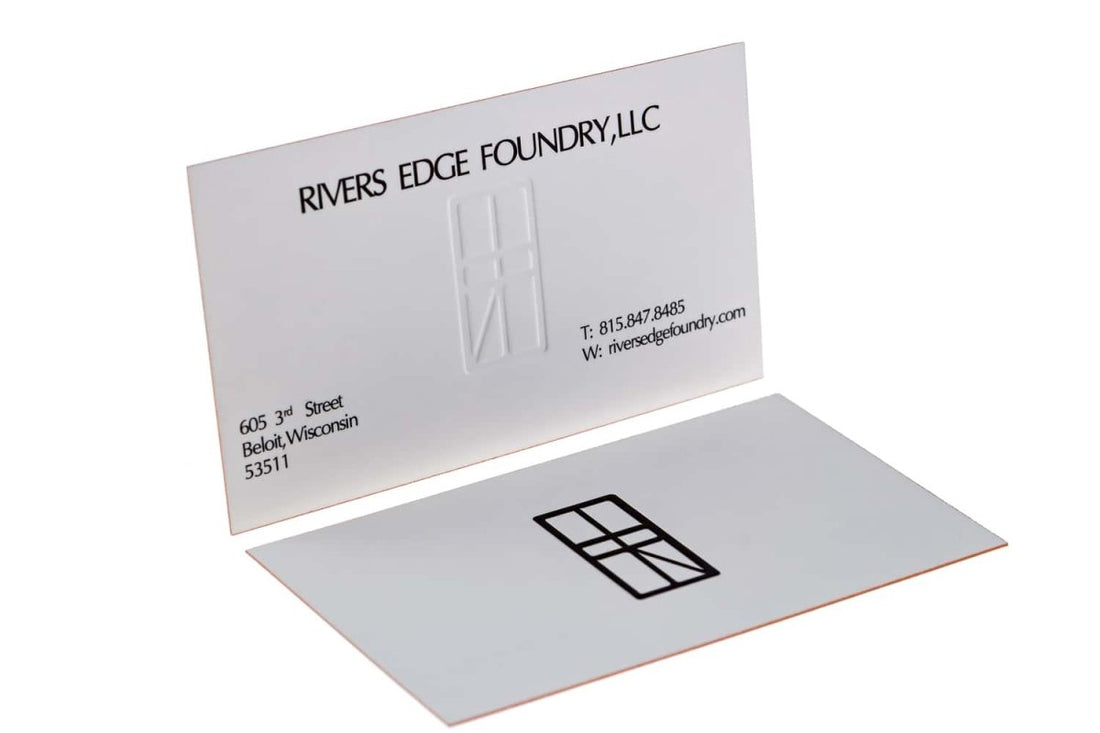 Designbeispiel für Rivers Edge Foundry-Visitenkarten - Print Peppermint