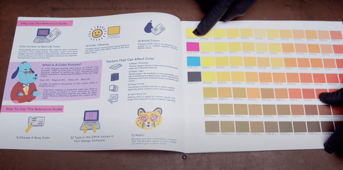 print - 4-Color Process Color Reference Guide Book - Print Peppermint - custom