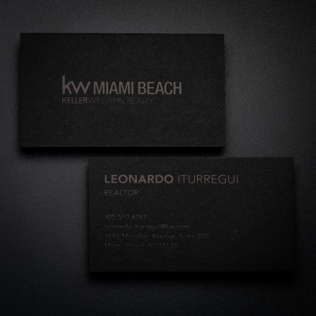 print - Black Business Cards - Print Peppermint - custom