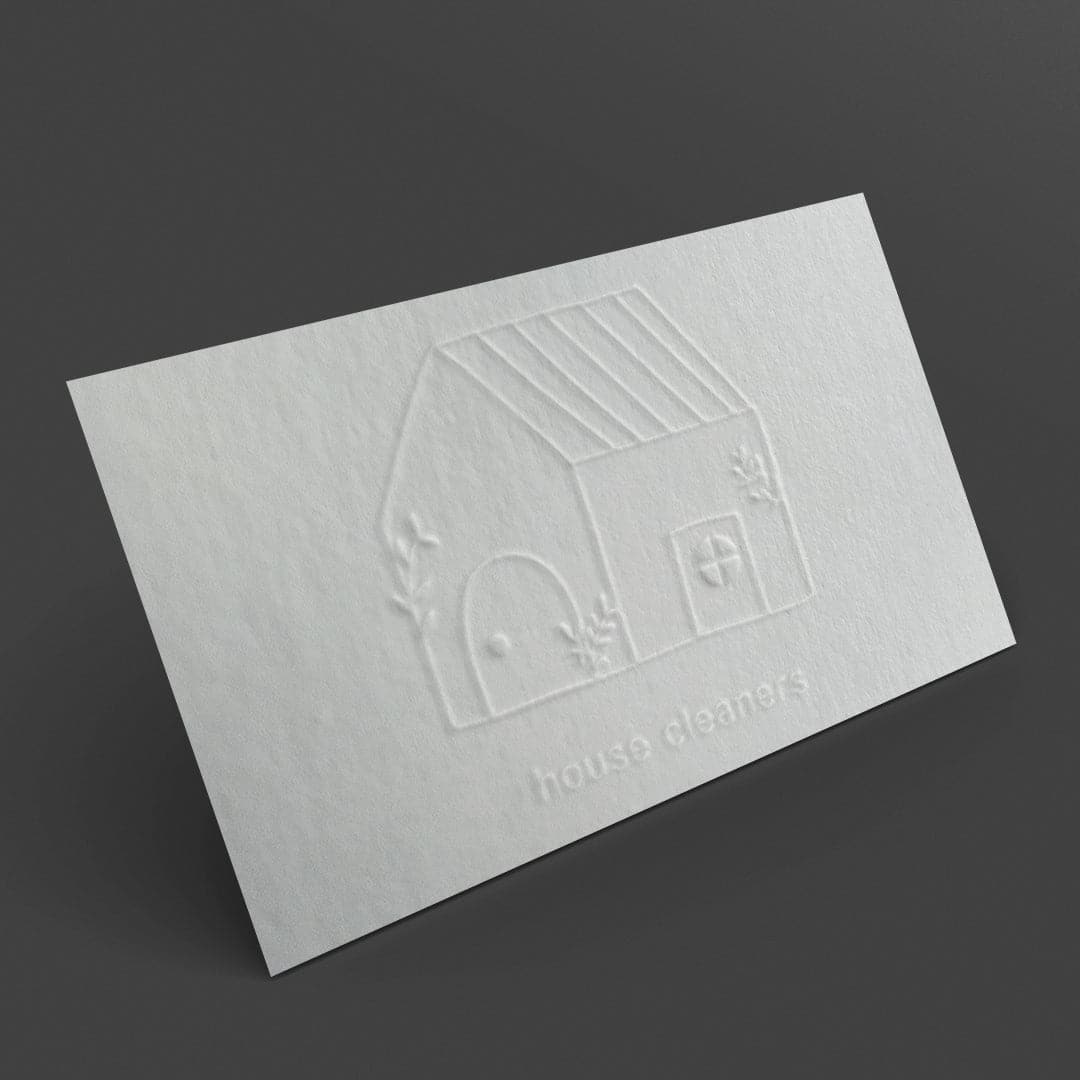 Drucken – Blindgeprägte Reinigungsdienst-Visitenkarten – Print Peppermint - Brauch