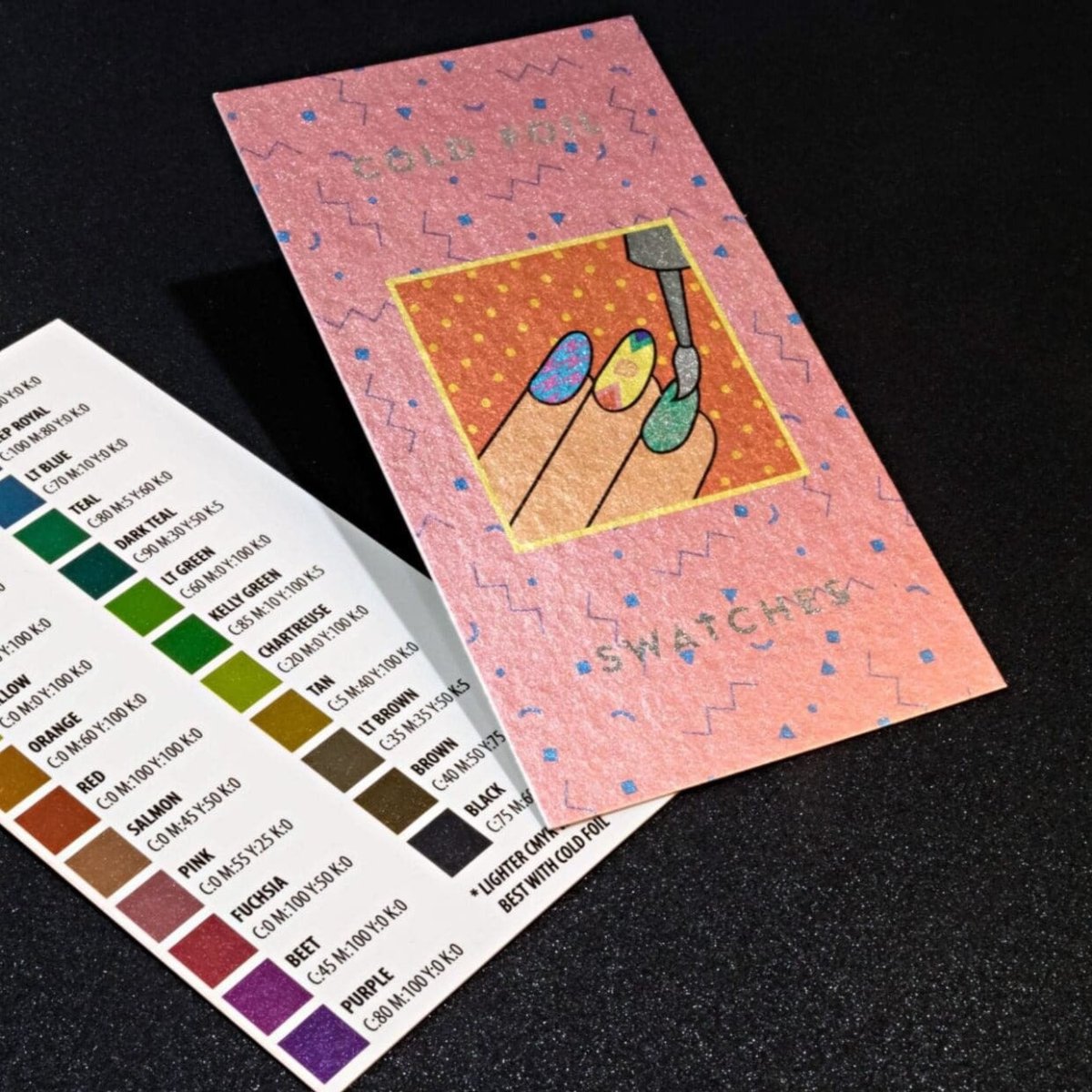 print - Cold Foil Business Cards - Print Peppermint - custom