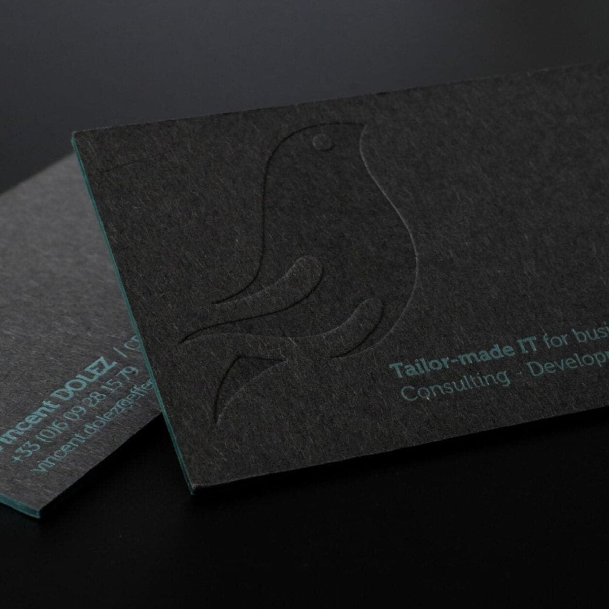 print - Embossed Business Cards - Print Peppermint - custom