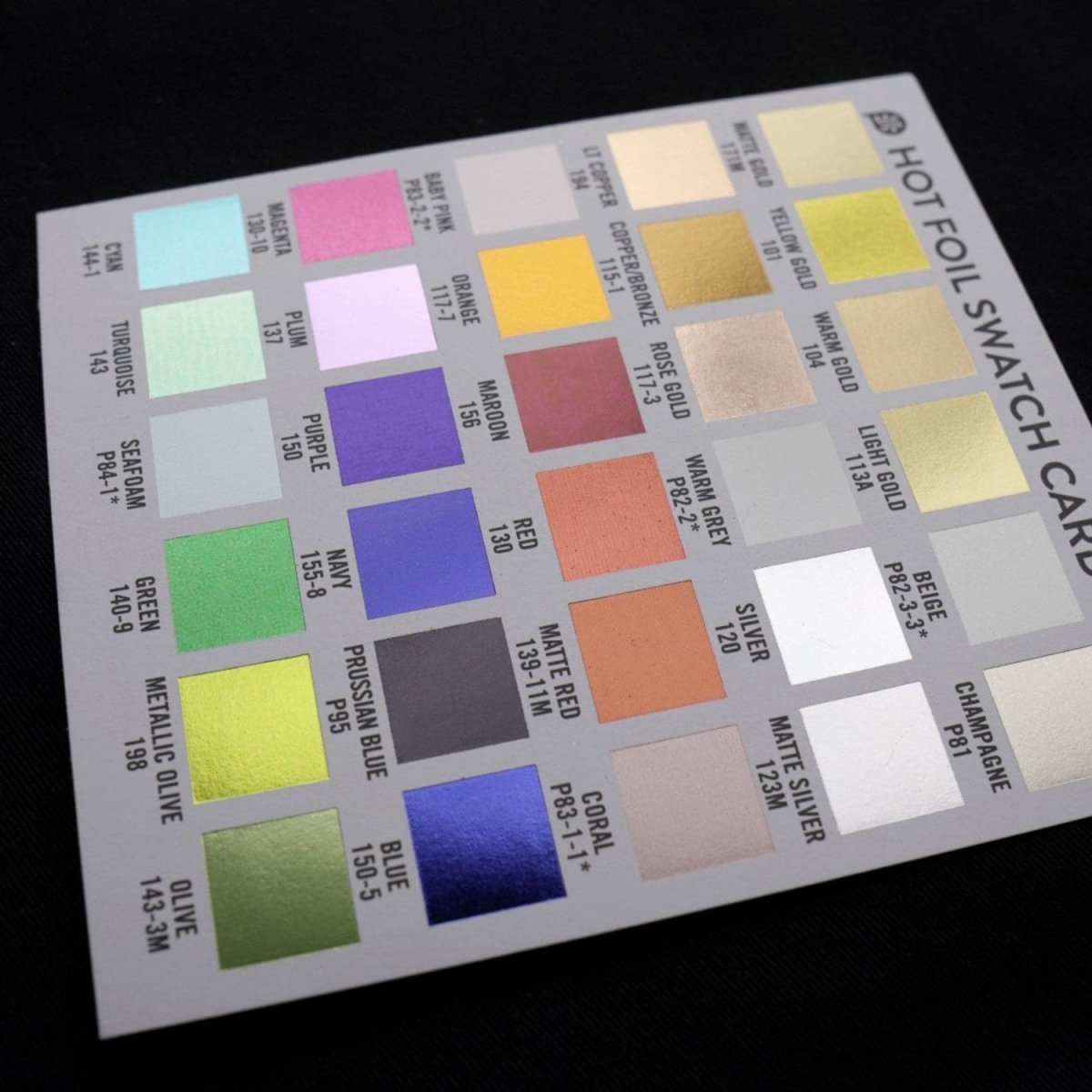 print - Hot Foil Stamping Colors Sample Card - Print Peppermint - custom