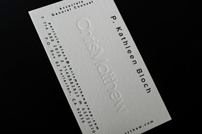 print - Letterpress Business Cards - Print Peppermint - custom