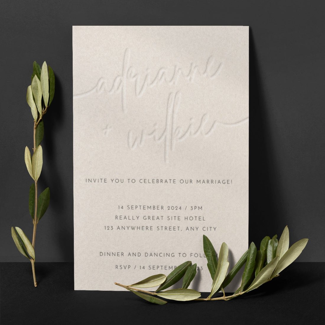 print - Wedding Invitation Design Service - Print Peppermint - custom